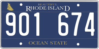 RI license plate 901674