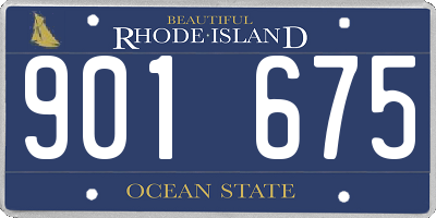 RI license plate 901675