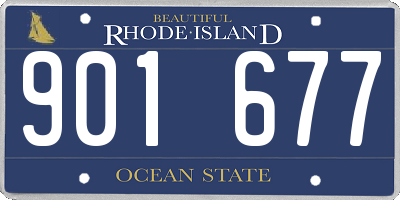 RI license plate 901677