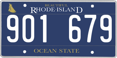 RI license plate 901679