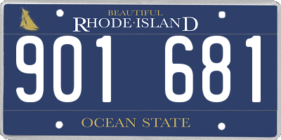 RI license plate 901681