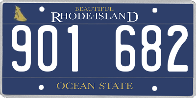RI license plate 901682