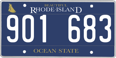 RI license plate 901683