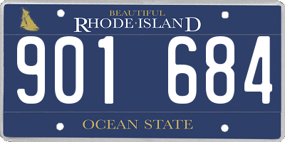 RI license plate 901684