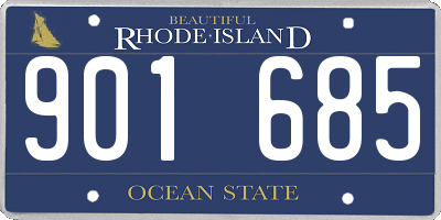 RI license plate 901685