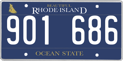 RI license plate 901686