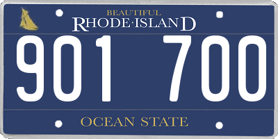 RI license plate 901700