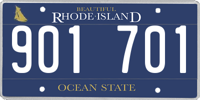 RI license plate 901701