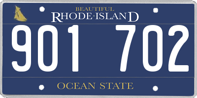 RI license plate 901702
