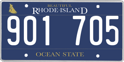 RI license plate 901705