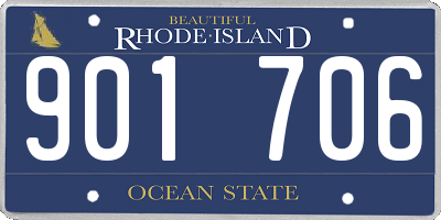 RI license plate 901706