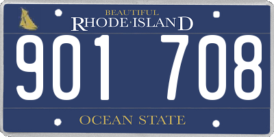 RI license plate 901708