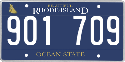 RI license plate 901709