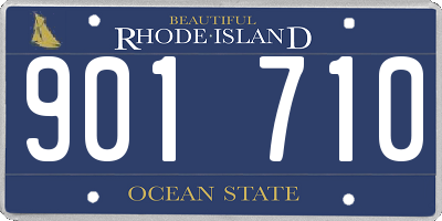 RI license plate 901710