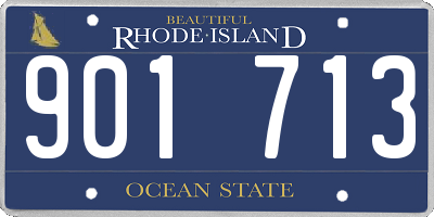 RI license plate 901713