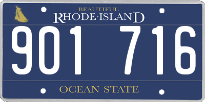RI license plate 901716