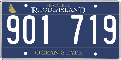 RI license plate 901719