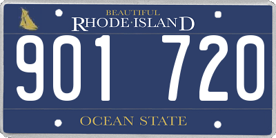 RI license plate 901720