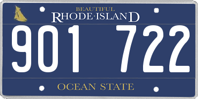 RI license plate 901722
