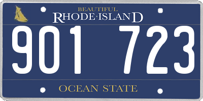 RI license plate 901723
