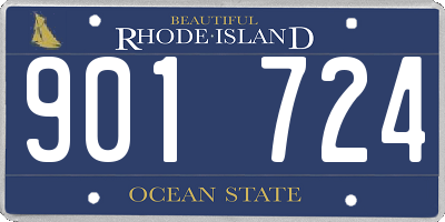 RI license plate 901724