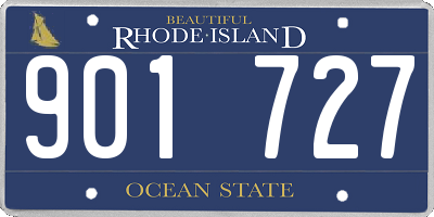RI license plate 901727