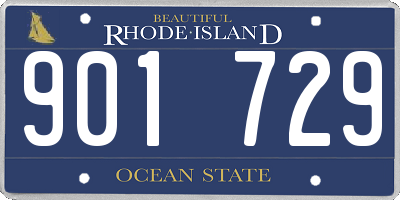 RI license plate 901729