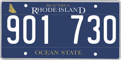RI license plate 901730