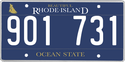 RI license plate 901731