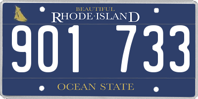 RI license plate 901733