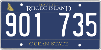 RI license plate 901735