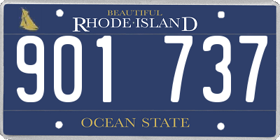 RI license plate 901737