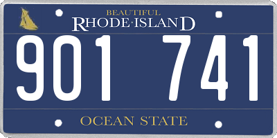 RI license plate 901741