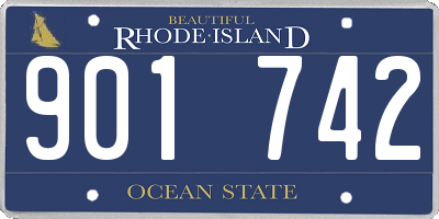 RI license plate 901742