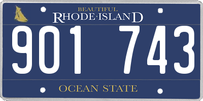 RI license plate 901743
