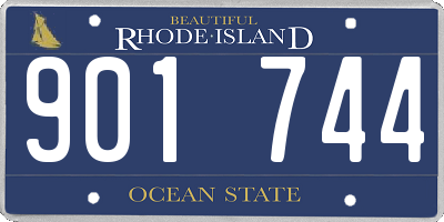 RI license plate 901744