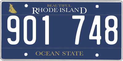 RI license plate 901748