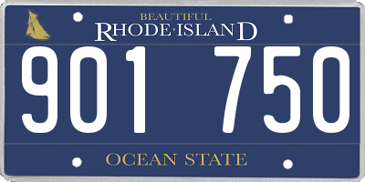 RI license plate 901750