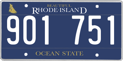 RI license plate 901751