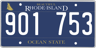 RI license plate 901753