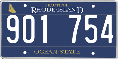 RI license plate 901754