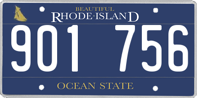 RI license plate 901756