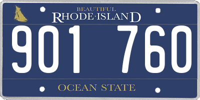 RI license plate 901760