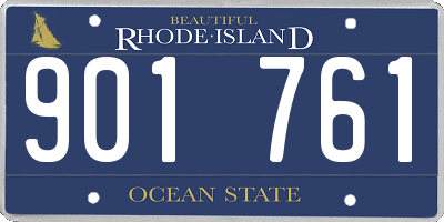 RI license plate 901761