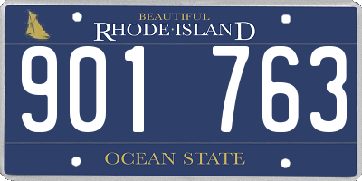 RI license plate 901763