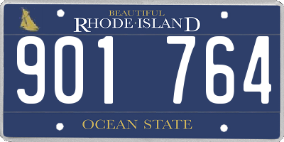 RI license plate 901764