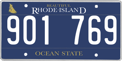 RI license plate 901769