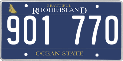 RI license plate 901770
