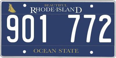 RI license plate 901772
