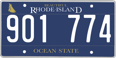 RI license plate 901774